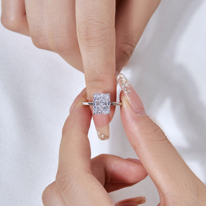 Pomuse 4.0 Carat Ornate Enchanting Radiand Cut Banquet Ring