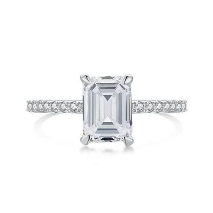 Pomuse 2.0 Carat Scintillating Ornate Radiant Cut Party Ring