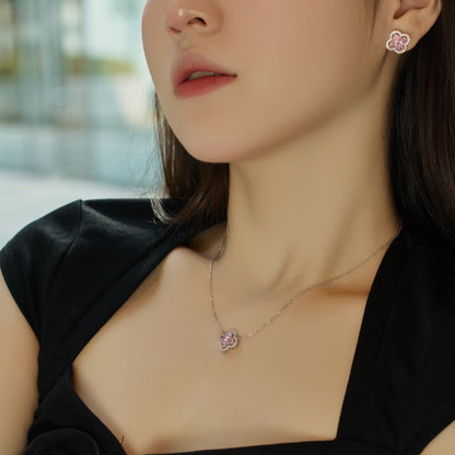 Pomuse Spliced Lucky Four-Leaf Clover Versatile Necklace