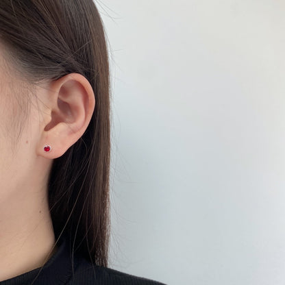 Pomuse Sparkling Colorful Round Shape Earrings