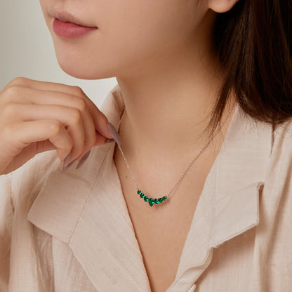 Pomuse Dainty Colorful Heart Necklace