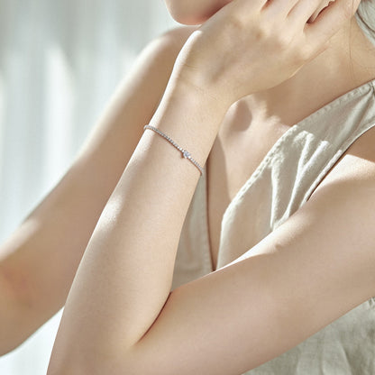 Pomuse 0.5 Carat Elegant Romantic Heart Shape Lover Bracelet