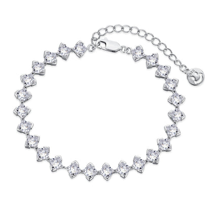 Pomuse 0.5 Carat Ornate Princess Cut Daily Bracelet