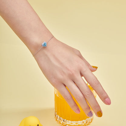 Pomuse Sparkling Romantic Heart Shape Lover Bracelet