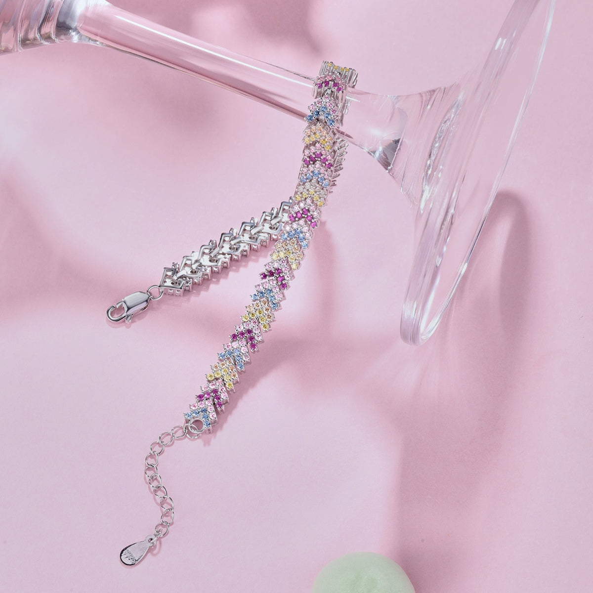 Pomuse Ornate Sparkling Round Cut Party Bracelet
