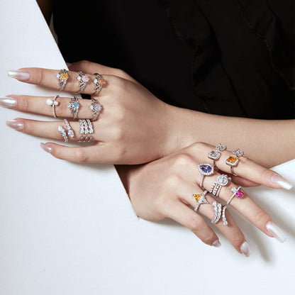 Pomuse Unique Vivid Snake Shape Daily Ring