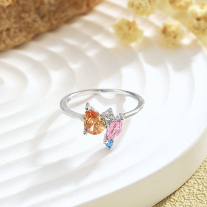 Pomuse Radiant Colorful Multi Cut Daily Ring