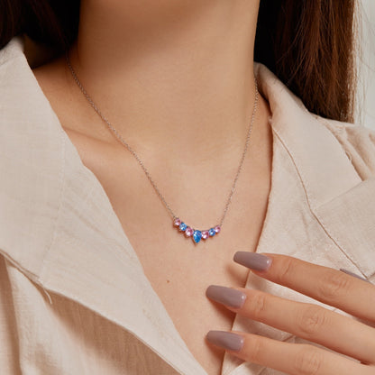 Pomuse Dainty Colorful Heart Necklace