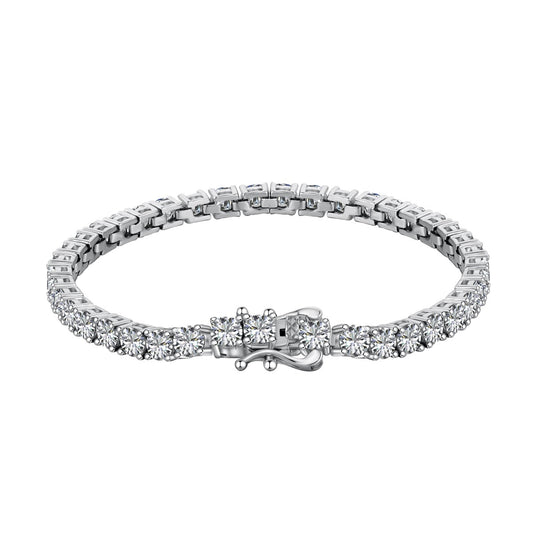 Pomuse Luxurious Ornate Round Cut Tennis Bracelet
