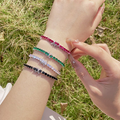 Pomuse – Strahlend buntes Party-Armband im Rundschliff