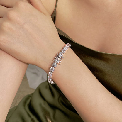 Pomuse 0.75 Carat Dazzling Round Cut Wedding Bracelet