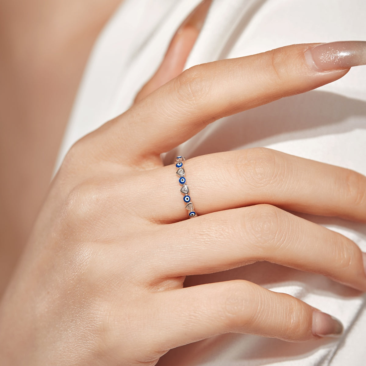 Pomuse Radiant Colorful Round Shape Daily Ring