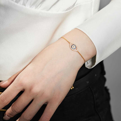 Pomuse Dazzling Eye Shape Necklace