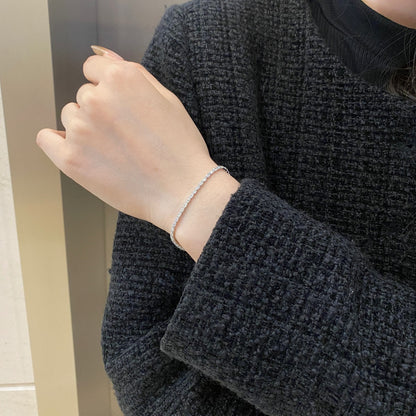Pomuse Elegantes Smaragdschliff-Tagesarmband