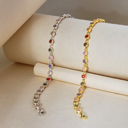 Pomuse Sparkling Exquisite Round Cut Party Bracelet