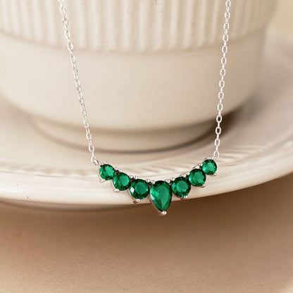Pomuse Dainty Colorful Heart Necklace