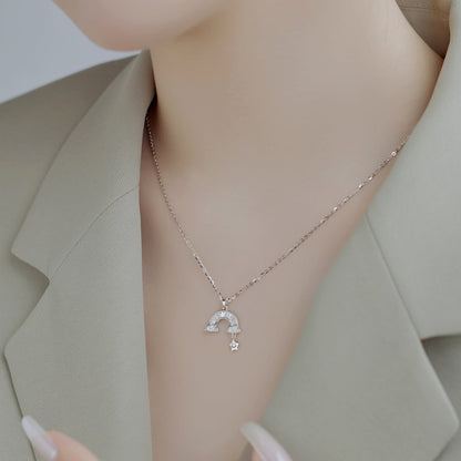 Pomuse Unique Rainbow Star Necklace