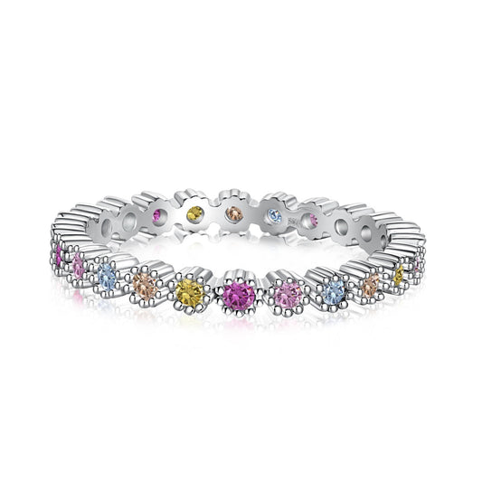 Pomuse – Exquisiter, farbenfroher Partyring im Rundschliff