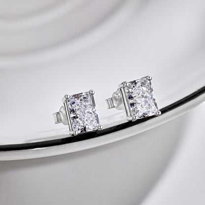 Pomuse Radiant Luxurious Princess Cut Daily Earrings