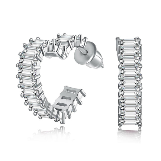 Pomuse Radiant Heart Cutout Earrings