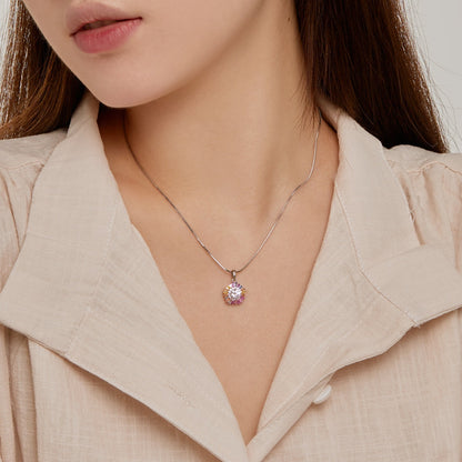 Pomuse Charming Flower Colorful Necklace