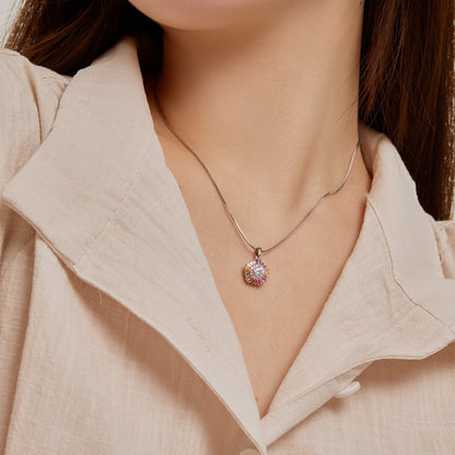Pomuse Charming Flower Colorful Necklace