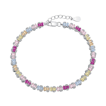 Pomuse Delicate Colorful Emerald Cut Party Bracelet