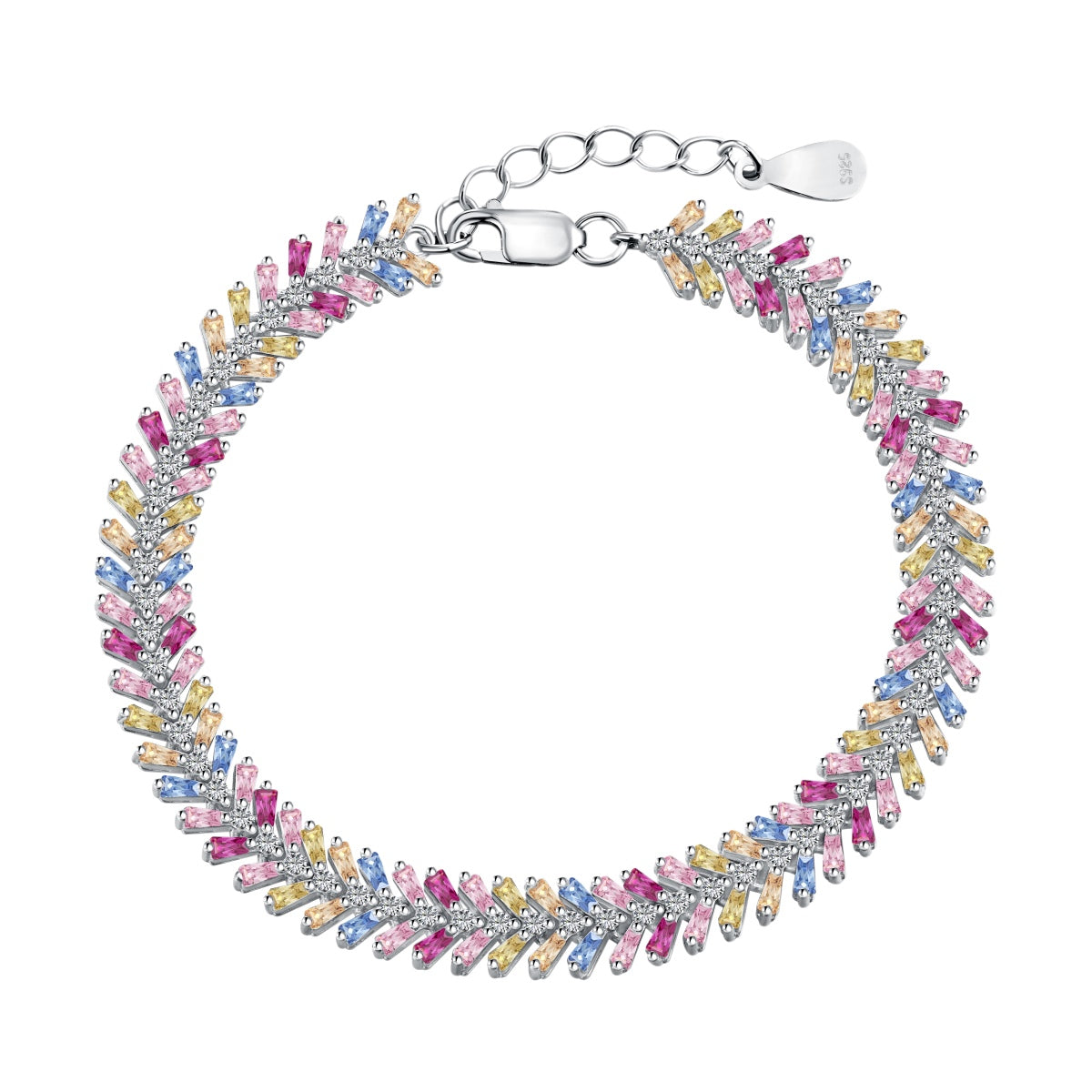 Pomuse Dainty Radiant Emerald Cut Daily Bracelet