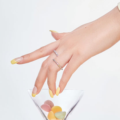 Pomuse Charming Colorful Round Cut Daily Ring