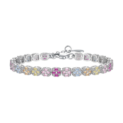 Pomuse Delicate Colorful Emerald Cut Daily Bracelet