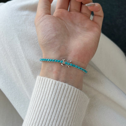 Pomuse Dainty Charming Round Cut Tennis Bracelet