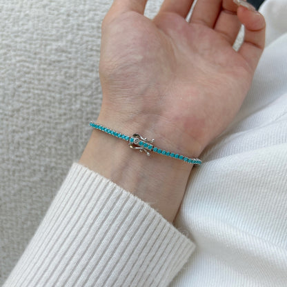 Pomuse Dazzling Exquisite Round Cut Daily Bracelet