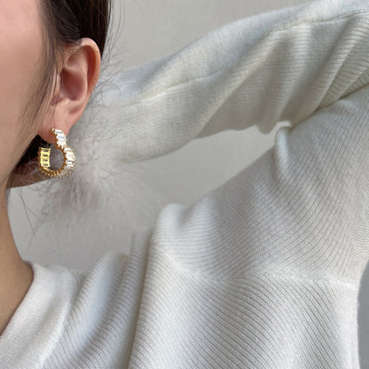Pomuse Radiant Heart Cutout Earrings