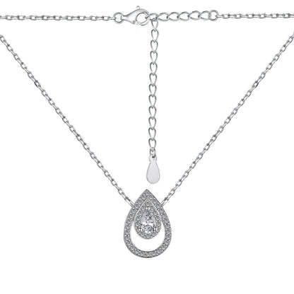Pomuse Sparkling Pear Cut Necklace
