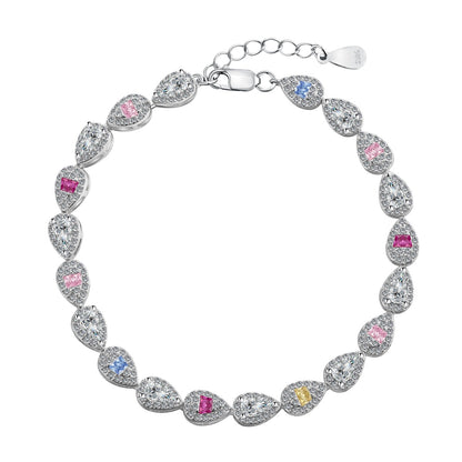 Pomuse 0.25 Carat Radiant Water Drop Shape Daily Bracelet