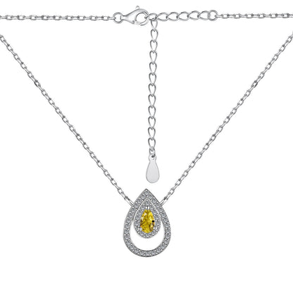 Pomuse Sparkling Pear Cut Necklace
