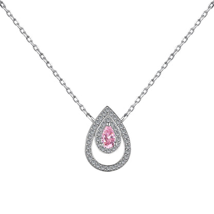 Pomuse Sparkling Pear Cut Necklace