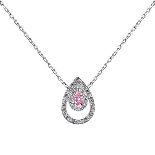 Pomuse Sparkling Pear Cut Necklace