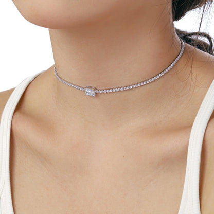 Pomuse 2.0 carat Ornate Emerald Cut Necklace