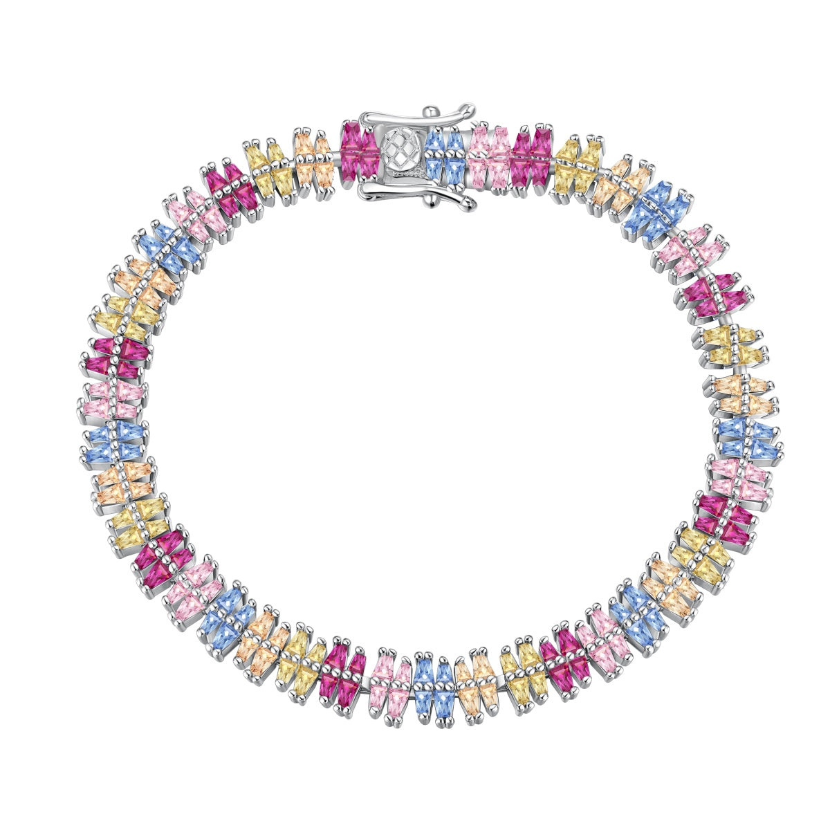 Pomuse Sparkling Exquisite Multi Cut Party Bracelet