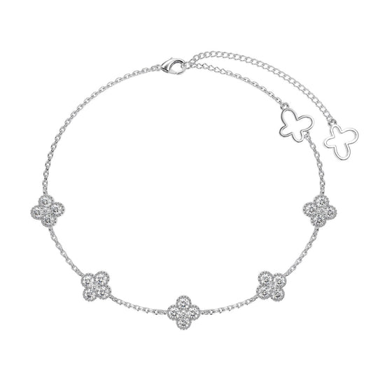 Pomuse Four-Leaf Clover Hollow Butterfly Bracelet