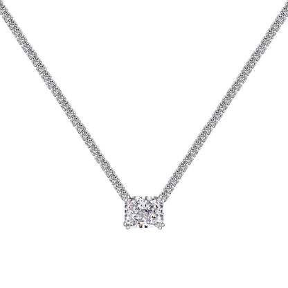 Pomuse 4.0 Carat Elegant Radiant Cut Necklace