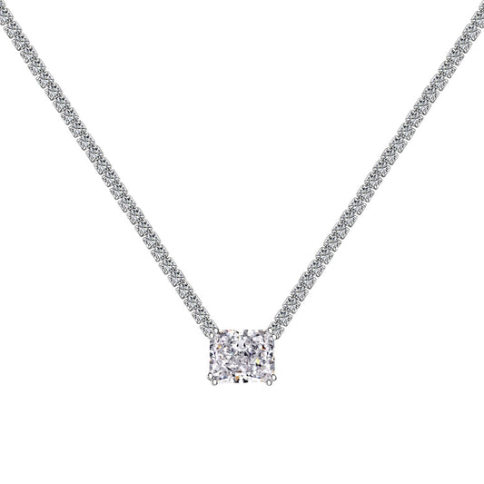 Pomuse 4.0 Carat Elegant Radiant Cut Necklace