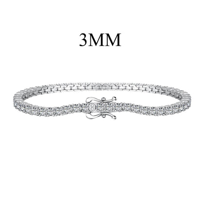 Pomuse Dainty Charming Round Cut Tennis Bracelet