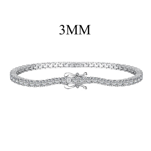 Pomuse Dainty Charming Round Cut Tennis Bracelet