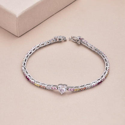 Pomuse Zartes romantisches Armband in Herzform für Liebhaber