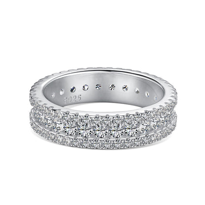 Pomuse Delicate Colorful Round Cut Daily Ring