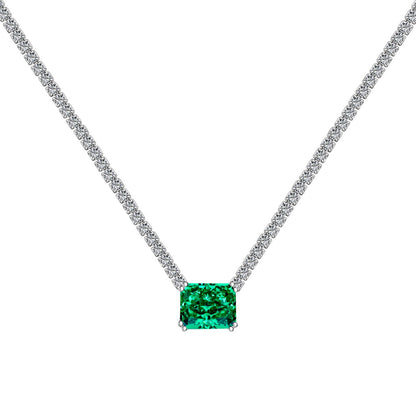 Pomuse 4.0 Carat Elegant Radiant Cut Necklace