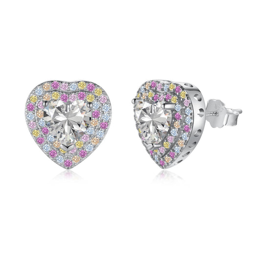 Pomuse Dazzling Heart Shape Lover Earrings