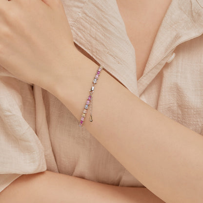 Pomuse Delicate Colorful Emerald Cut Party Bracelet
